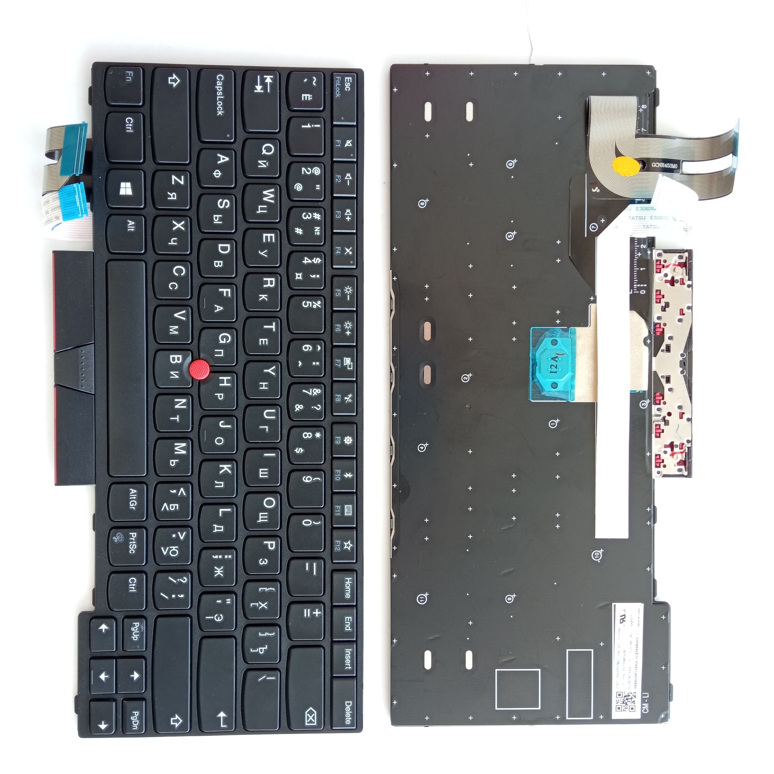 Picture of New Replacement Laptop Keyboard For IBM E480/T490/E490/T480S/L480/L380/R480/L390/E495 BLACK FRAME BLACK RU Layout